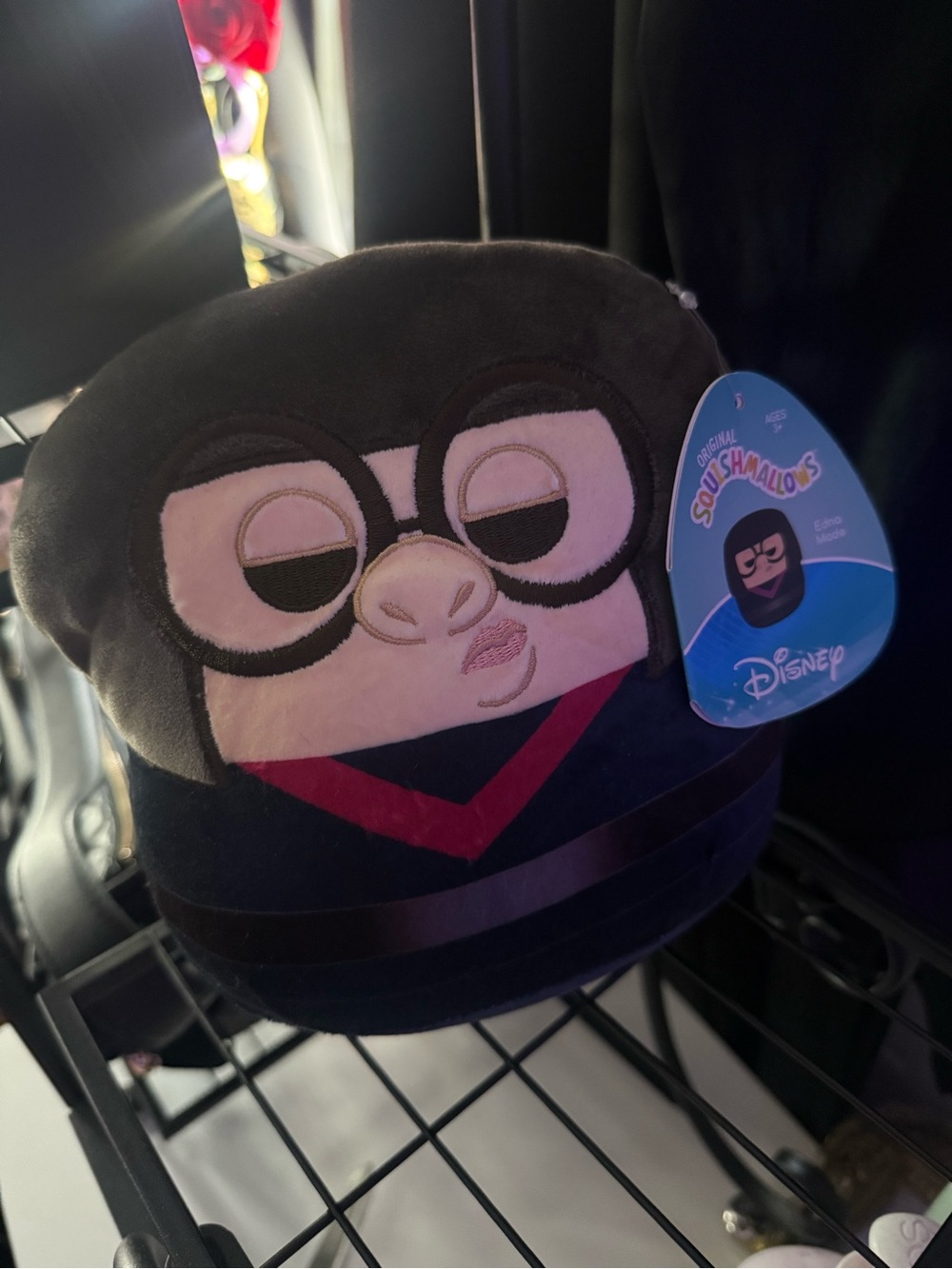 Disney Squishmallows Black Edna Mode plush Toy - Kid-Friendly Character Cushion